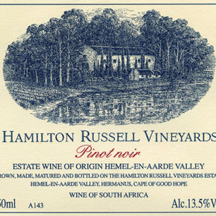 Hamilton Russell Vineyards Pinot noir label